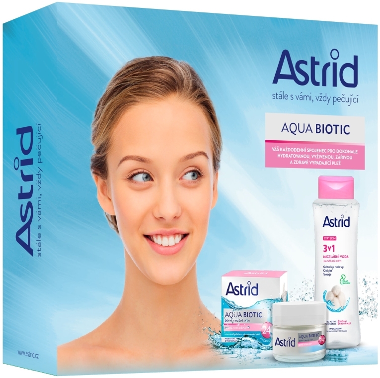 Набор - Astrid Aqua Biotic Set (cr/50ml + micel/water/400ml) — фото N1