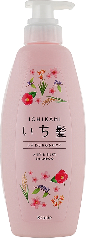 Шампунь для придания объема поврежденным волосам с ароматом граната - Kracie Ichikami Shampoo — фото N1