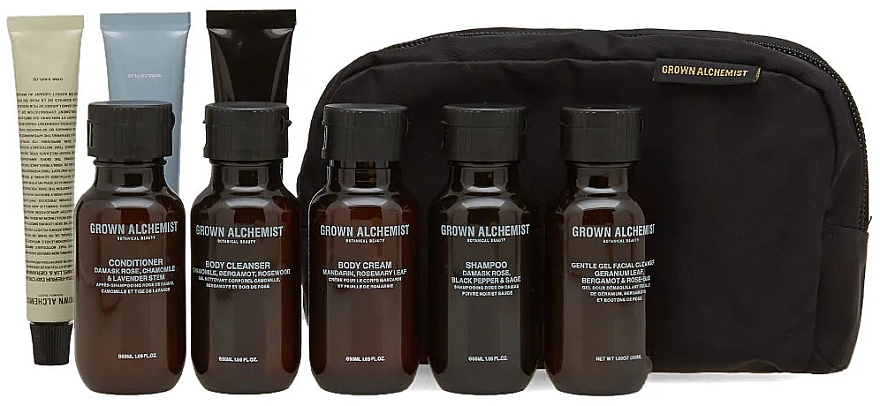 Набор - Grown Alchemist Travel Kit (b/cr/30ml + h/cr/20ml + f/exfol/20ml + f/cr/12ml + f/gel/50ml + sh/gel/50ml + shm/50ml + cond/50ml) — фото N3