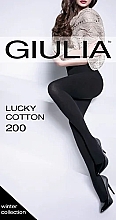 Колготки для жінок "Lucky Cotton" 200 Den, nero - Giulia — фото N4