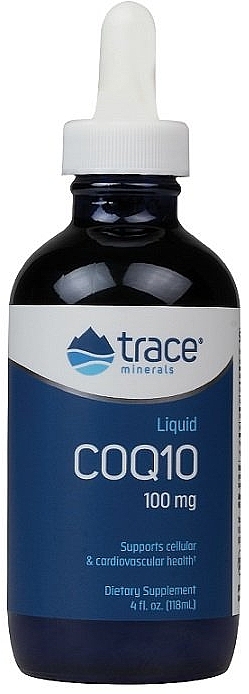 Харчова добавка "Рідкий коензим Q10" - Trace Minerals Liquid CoQ10, 100 mg — фото N1