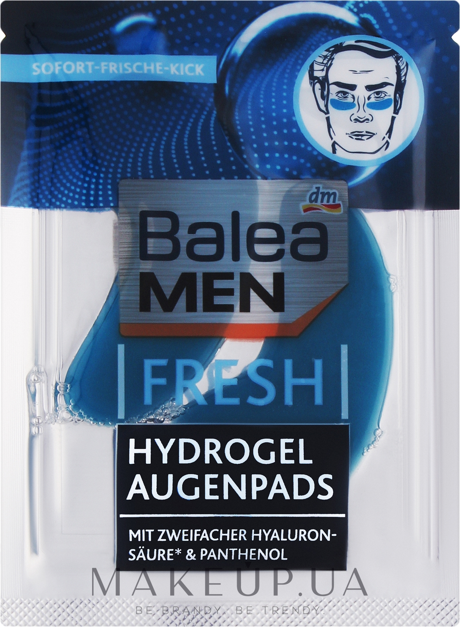 Освежающие гидрогелевые патчи под глаза - Balea Men Augenpads Fresh Hydrogel — фото 2шт
