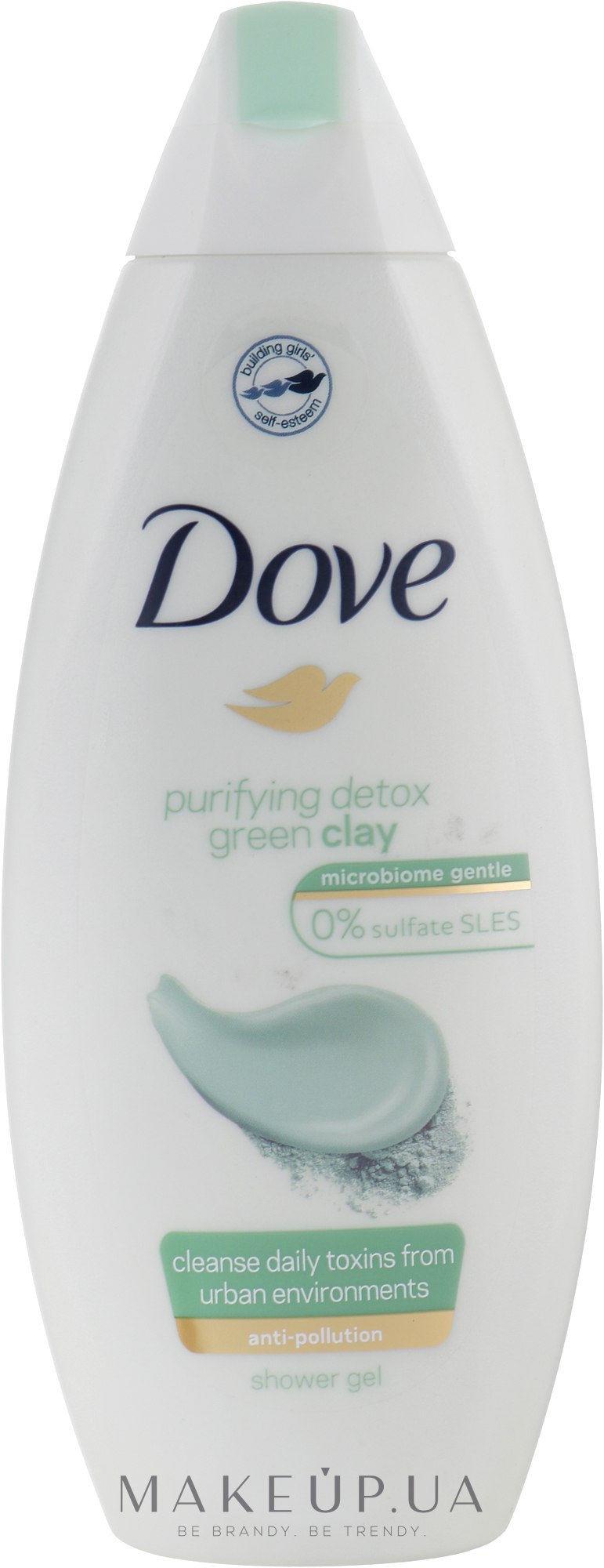 Dove Purifying Detox Green Clay Gel Shower Gel Кремгель для душа с зеленой глиной купить по