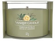 Парфумерія, косметика Ароматична свічка у склянці, міні - Yankee Candle Sage & Citrus Mini