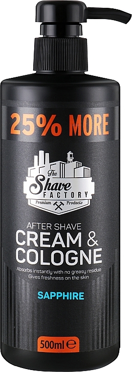 Крем-одеколон після гоління - The Shave Factory Cream & Cologne Sapphire — фото N1