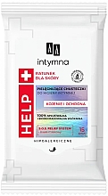 Серветки для інтимної гігієни "Заспокійливі та захисні", 15 шт. - AA Intimate Help Soothing & Protection Wipes — фото N1
