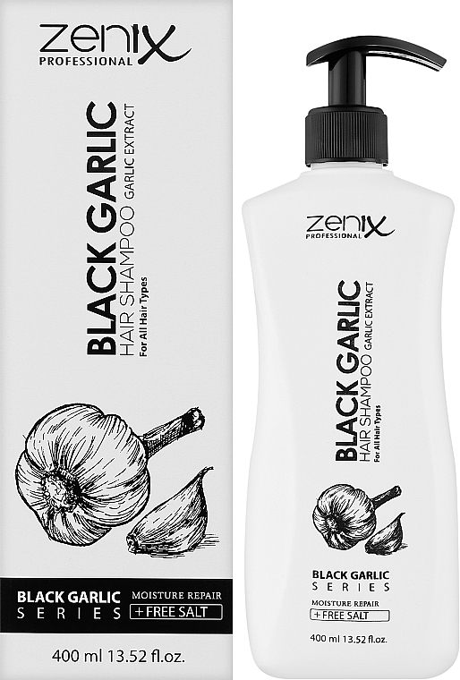 Шампунь с экстрактом черного чеснока - Zenix Black Garlic Hair Shampoo — фото N2