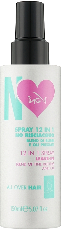 Багатофункціональний спрей 12 в 1 для волосся - ING Professional 12 In 1 Leave-In Spray — фото N1