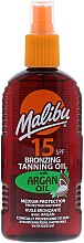 Масло для тела с эффектом бронзового загара - Malibu Bronzing Tanning Oil with Argan Oil SPF 15  — фото N1