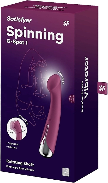 Вібратор для стимуляції точки G, червоний - Satisfyer Spinning G-Spot 1 Red — фото N1