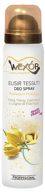 Дезодорант для тканей, мебели и авто - Wexor Yellow Cashmere Ylang Ylang Deo Spray — фото N1