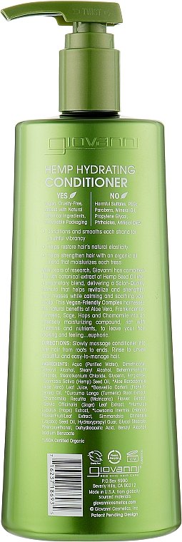 Кондиционер для волос - Giovanni Hemp Hydrating Conditioner — фото N4