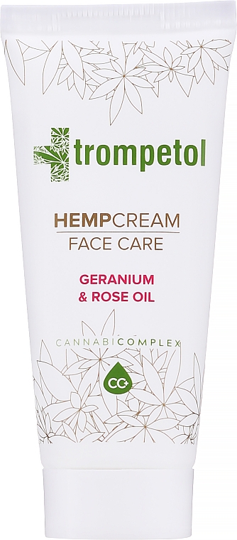 Крем для лица из конопли с розой и маслом герани - Trompetol Hempcream Face Care — фото N1