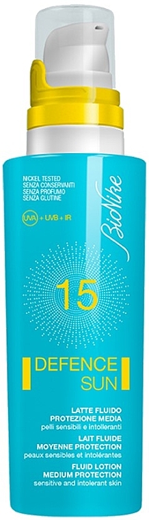 Сонцезахисний флюїд-лосьйон SPF15 - BioNike Defence Sun Fluid Lotion SPF15 — фото N1