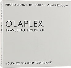 Дорожній набір для захисту волосся при фарбуванні - Olaplex Traveling Stylist Kit (cons/100ml + cons/2x100ml) — фото N1