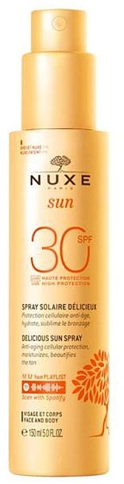 Сонцезахисне молочко-спрей для обличчя та тіла - Nuxe Sun Spray SPF30 — фото N1