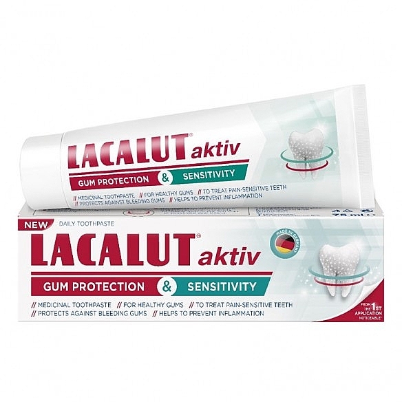 Зубная паста "Защита зубов и десен" - Lacalut Activ Gum Protection & Sensitivity — фото N1