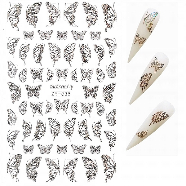 Наклейки для нігтів "Метелики" - Deni Carte — фото N1