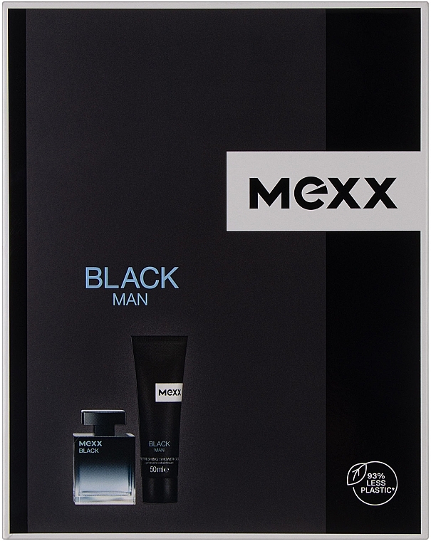 Mexx Black Man - Набор (edt/30ml + sh/gel/50ml) — фото N1