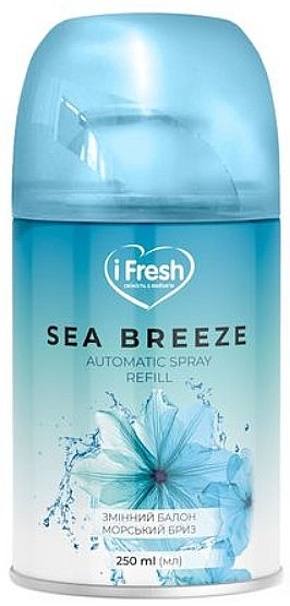 Сменный баллон для автоматического освежителя "Морской бриз" - IFresh Sea Breeze Automatic Spray Refill — фото N1