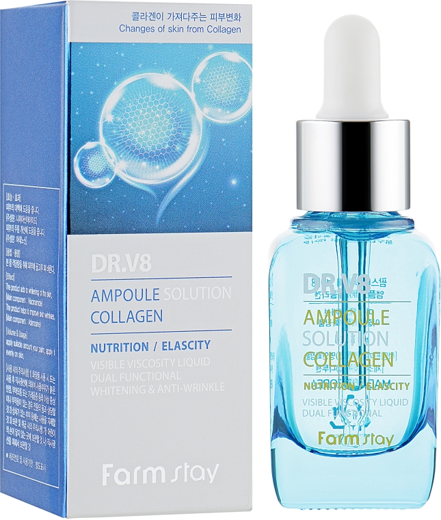Ампульна сироватка з колагеном - FarmStay DR.V8 Ampoule Solution Collagen