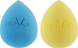 Спонж двойной, желтый и голубой - PROVG Blending Sponge Soft Touch Blue — фото N1