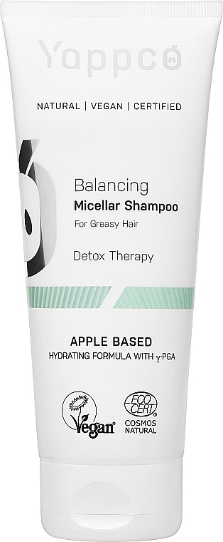Мицеллярный шампунь для жирных волос - Yappco Balancing Hair Micellar Shampoo — фото N1