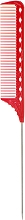 Расческа с металлическим хвостиком, 220мм, красная - Y.S.Park Professional Tail Combs 102 — фото N1