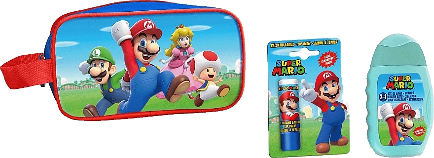 Набор - Lorenay Super Mario (bubble bath-shampoo/110ml + lip/balm/4g + bag) — фото N1