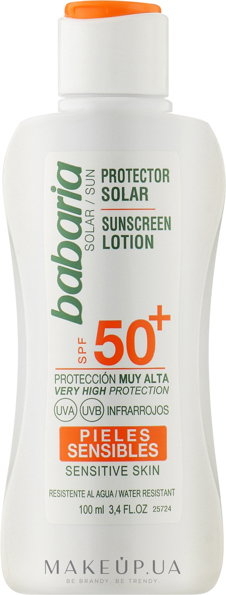 Солнцезащитный лосьон для тела - Babaria Sunscreen Lotion Spf50  — фото 100ml