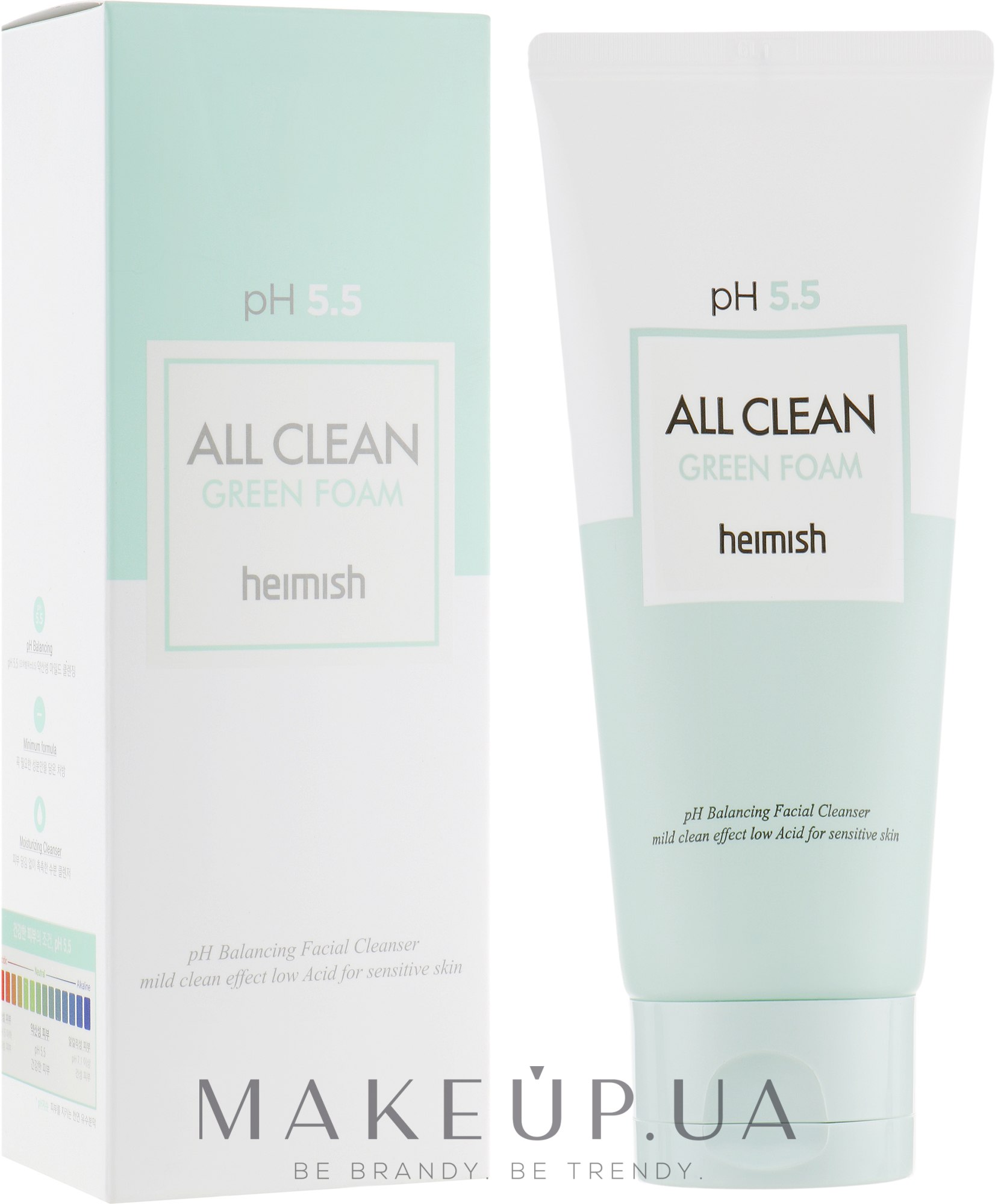 Очищающая пенка для лица - Heimish All Clean Green Foam pH 5.5 — фото 150ml