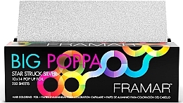 Парфумерія, косметика Фольга в аркушах із тисненням - Framar 14x10 Big Poppa Star Struck Silver