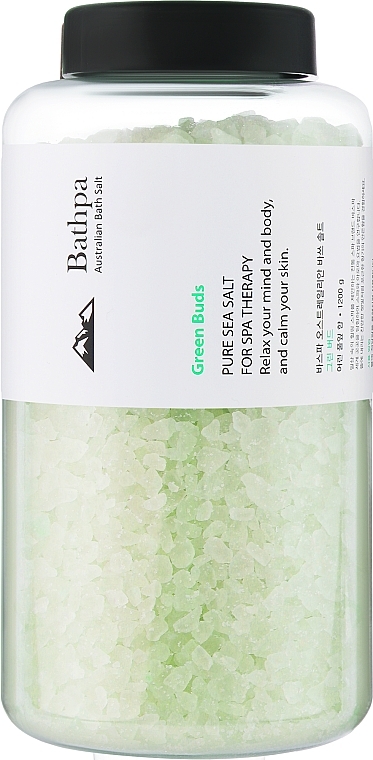 Морская австралийская соль для ванны "Зеленые травы" - Barthpa Australian Bath Salt Green Buds — фото N1