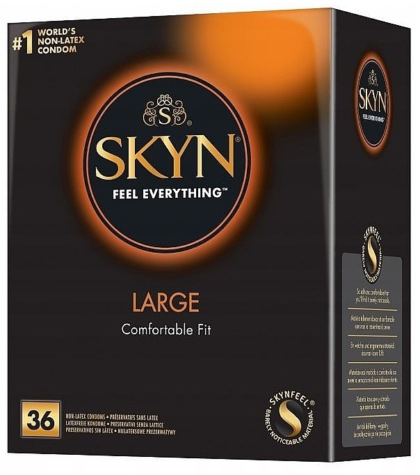 Безлатексные презервативы, большие, 36 шт - Unimil Skyn Feel Everything Large — фото N1