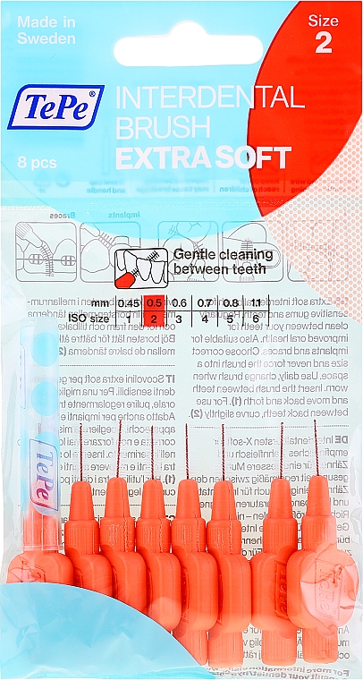 Межзубной ершик "Красный", 0,5 мм - TePe Interdental Brushes Extra Soft — фото N1