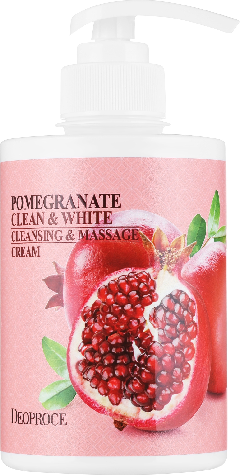 Зволожувальний масажний крем для тіла з гранатом - Deoproce Pomegranate Clean & White Massage Cream — фото 430g