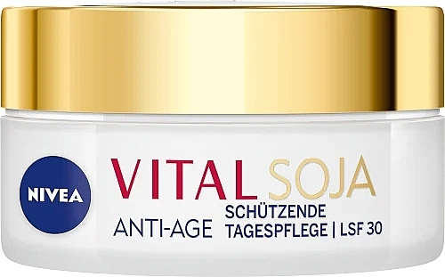 Денний крем для обличчя з екстрактом сої - NIVEA Vital Soja Anti-Age SPF 30