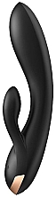 Вибратор-кролик, черный - Satisfyer Double Flex Connect App Black — фото N2
