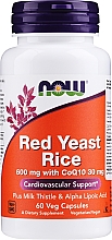 Капсулы "Красный дрожжевой рис с CoQ10", 600 мг - Now Foods Red Yeast Rice With CoQ10, 600mg — фото N1