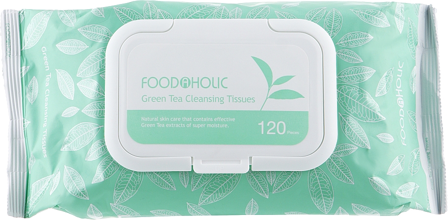 Очищающие салфетки с зеленым чаем - Food A Holic Green Tea Cleansing Tissues