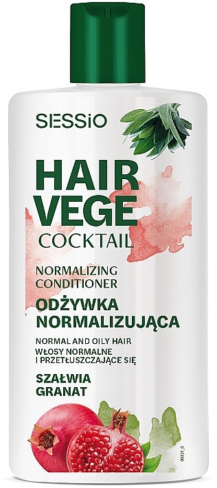 Нормализующий кондиционер для волос "Шалфей и гранат" - Sessio Hair Vege Cocktail Normalizing Conditioner — фото N1