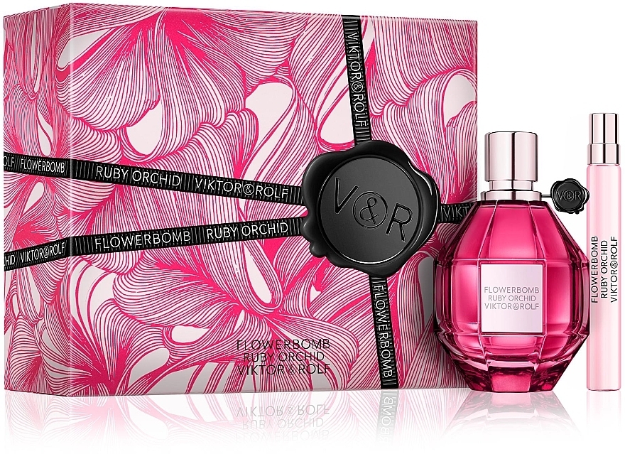 Viktor & Rolf Flowerbomb Ruby Orchid - Набор (edp/100ml + edp/10ml) — фото N1