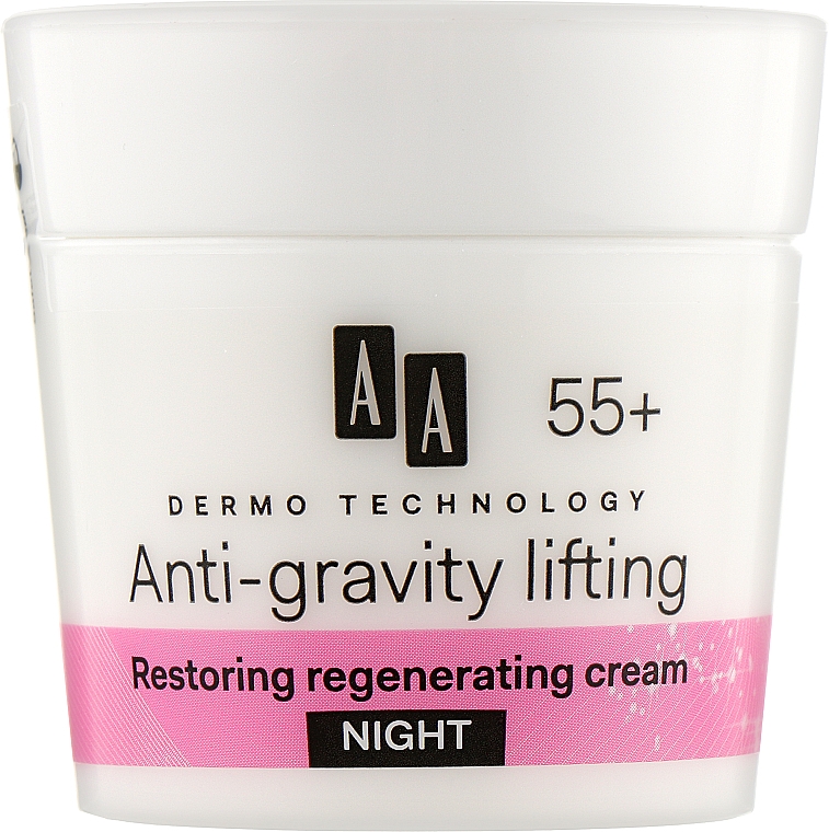 Нічний відновлювальний крем для обличчя 55+ - AA Dermo Technology Anti-Gravity Lifting Restoring Night Cream — фото N1