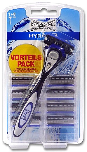 Станок + 9 сменных лезвий - Wilkinson Sword Hydro 3 Set — фото N1