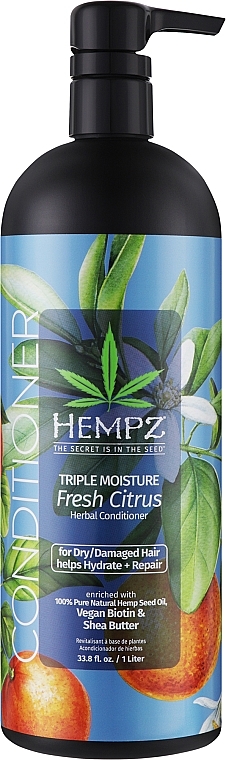 Кондиціонер "Потрійне зволоження" для сухого волосся - Hempz Triple Moisture Replenishing Fresh Citrus Conditioner — фото N2