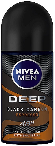 Дезодорант кульковий для чоловіків - NIVEA MEN Deep Black Carbon Espresso Anti-Perspirant — фото N1