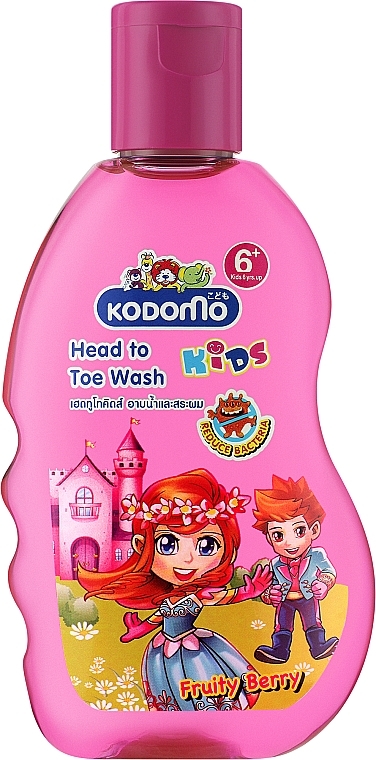 Дитячий шампунь «Від маківки до п'ят. Фруктово-ягідний» - Kodomo Head To Toe Wash Shampoo — фото N1