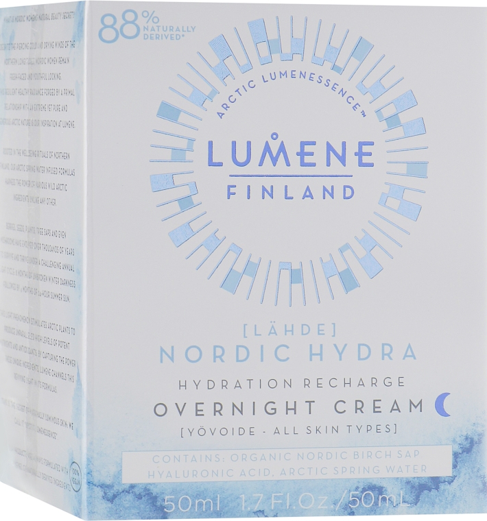 Ночной увлажняющий крем для лица - Lumene Lahde Hydration Recharge