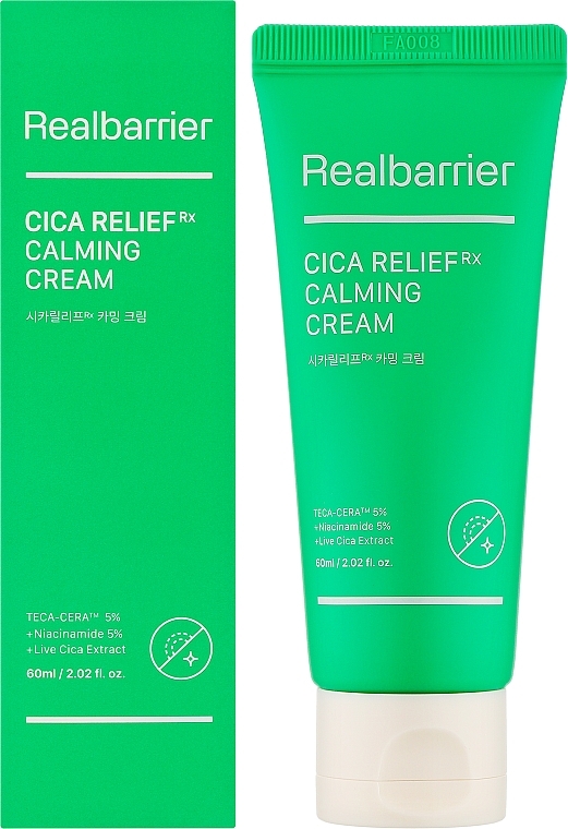 Успокаивающий крем для лица с центелой - Real Barrier Cica Relief Repair RX Calming Cream — фото N2