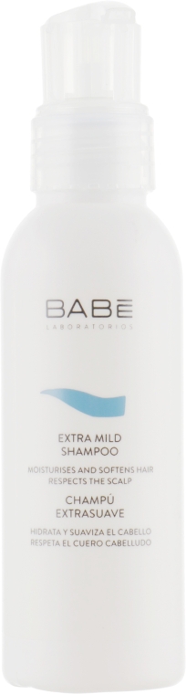 Мягкий шампунь для всех типов волос в тревел формате - Babe Laboratorios Extra Mild Shampoo Travel Size — фото N2